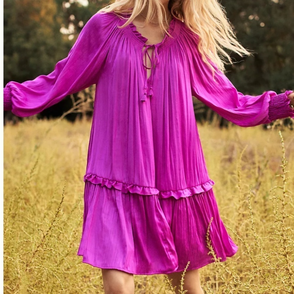 Nwt Anthropologie Giulia Pink Tunic Dress